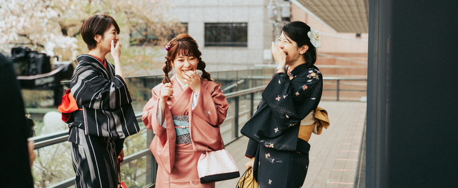 渋谷本店 女性におすすめの浴衣レンタル クリーム・ベージュ・茶色