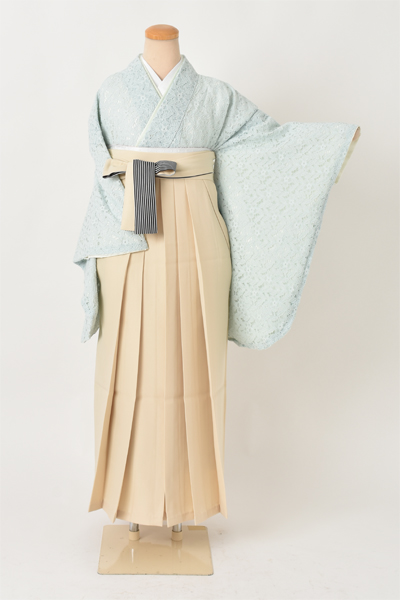 卒業袴［レース着物×無地］