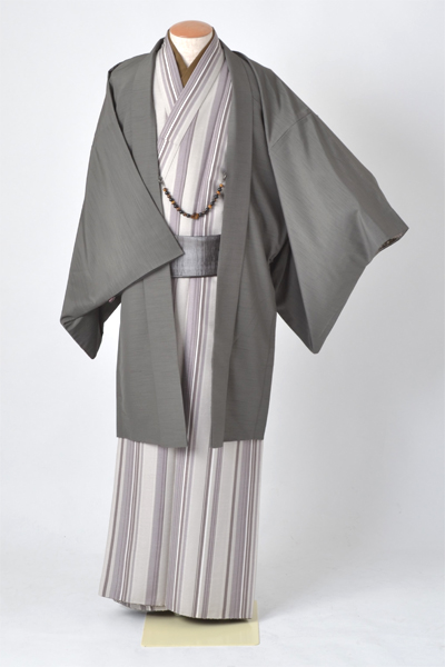 カジュアル男物［hiromiti　nakano茶系縞・2L］