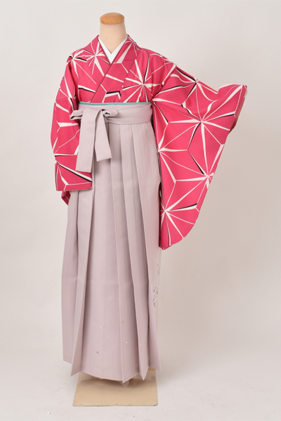 卒業袴［麻の葉×刺繍入り］