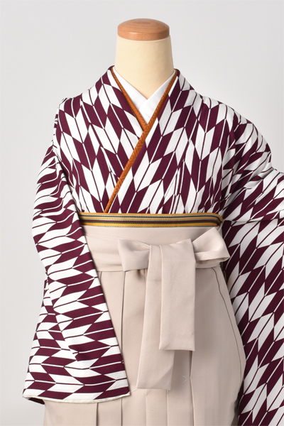 卒業袴[紫の矢絣・大正ロマン]