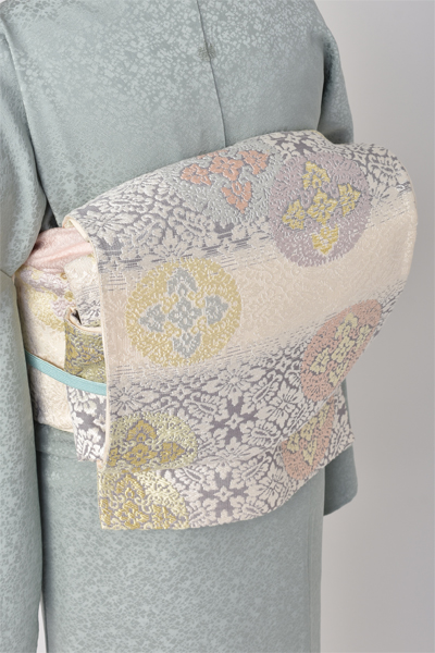 色無地（灰緑色）[一つ紋]