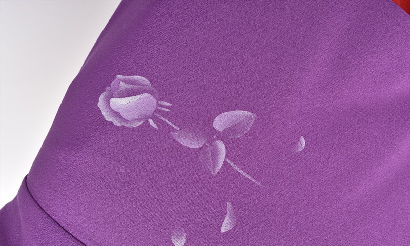 卒業袴[紫地にピンク]