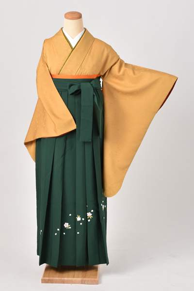 卒業袴[からし・小桜地紋]