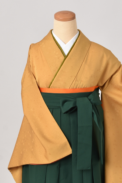 卒業袴[からし・小桜地紋]