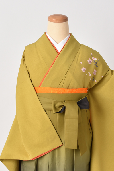 卒業袴[からし色に変わり織りちりめん]