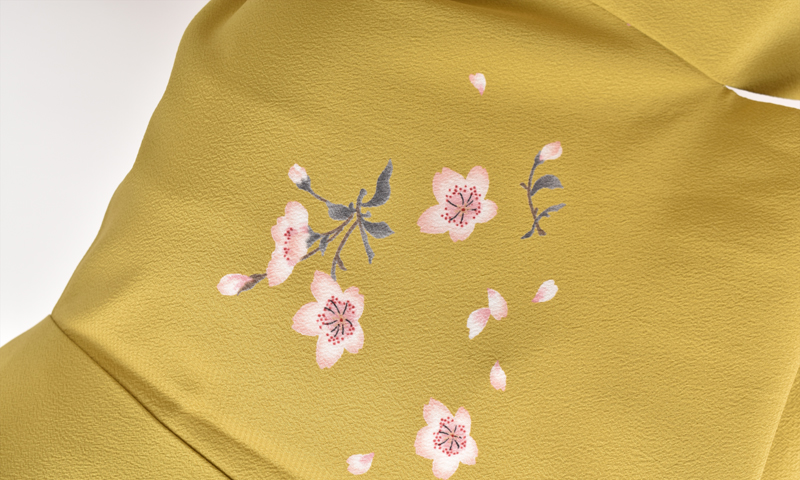 卒業袴[からし色に変わり織りちりめん]