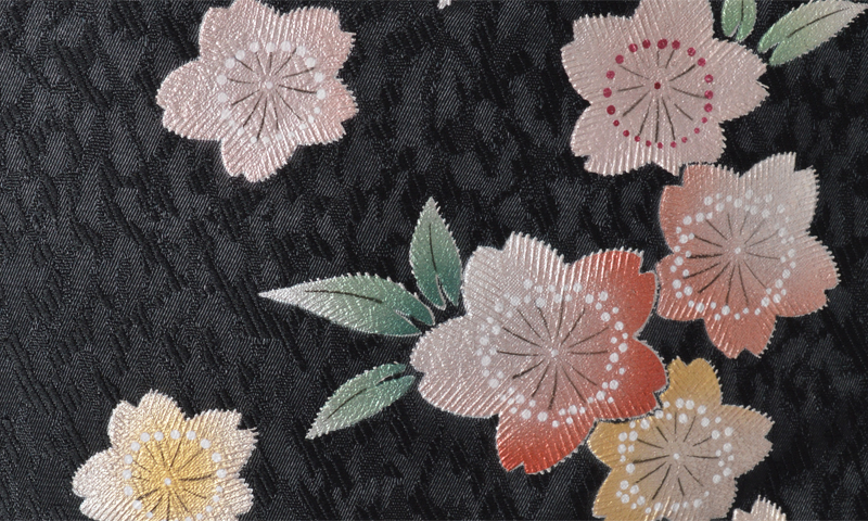 卒業袴｛黒地/加賀紋］