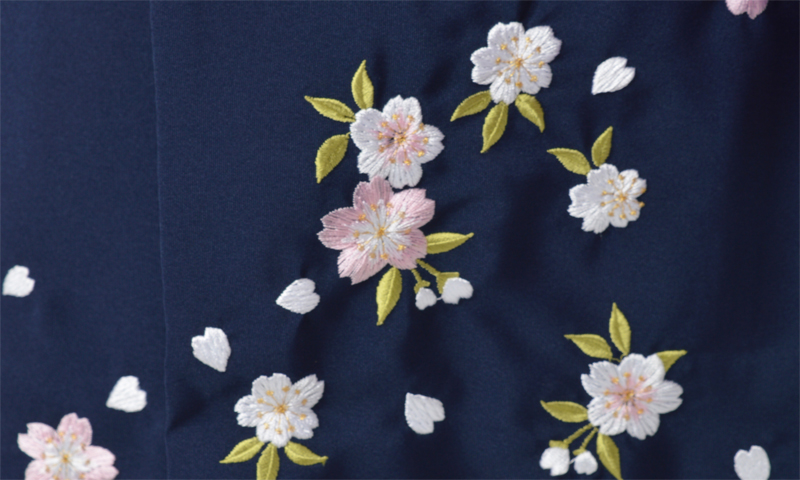 卒業袴［水色/花模様］