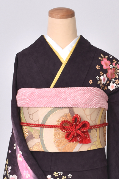 振袖(トールサイズ・茶色地)