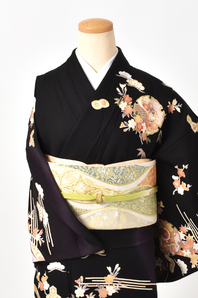 訪問着(美しい黒地の礼装)