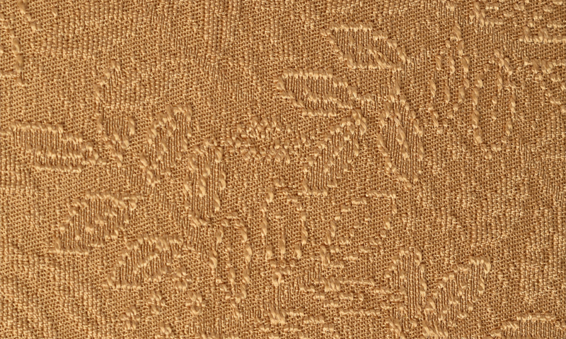 色無地(金茶色・葉柄の地紋)