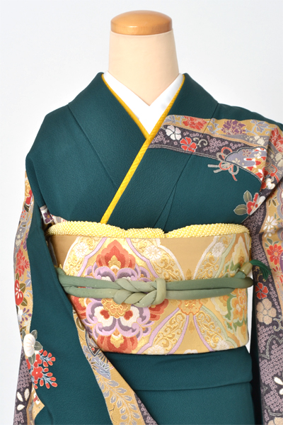 振袖(萌黄色・のしめ)