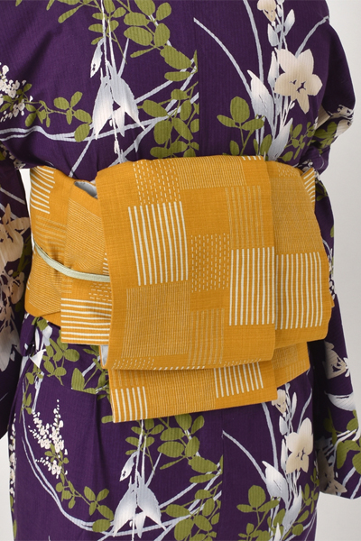 浴衣[着物風・紫水仙]