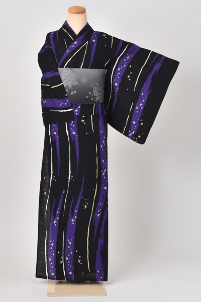 浴衣[黒地・星]