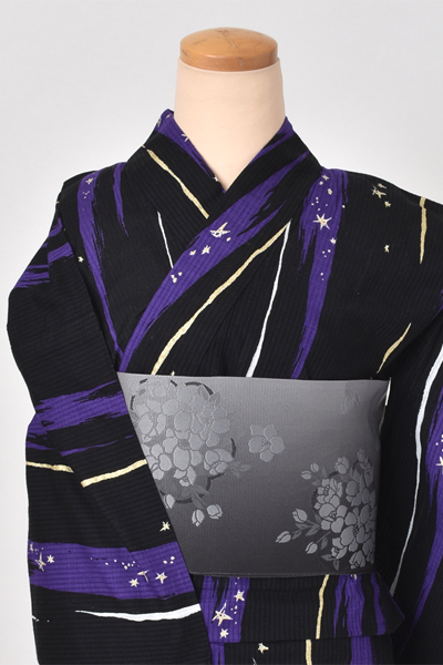 浴衣[黒地・星]