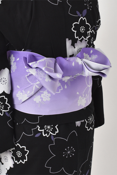 浴衣[黒地・桜]