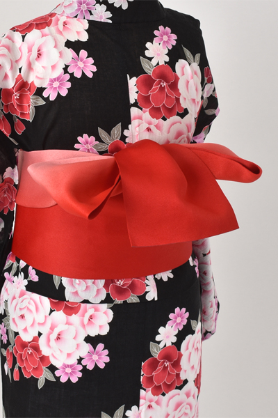 浴衣[黒地・小柄サイズ]