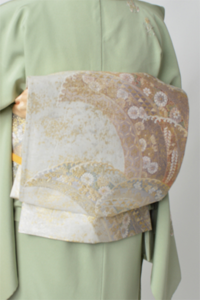 訪問着[グリーン×スワトウ刺繡]