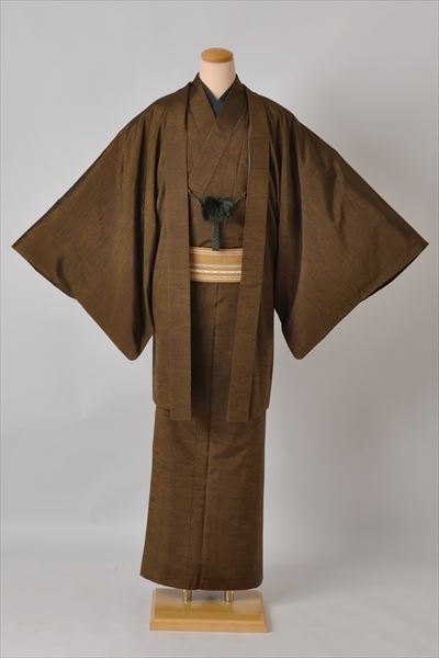 紬アンサンブル（オリーブ色）