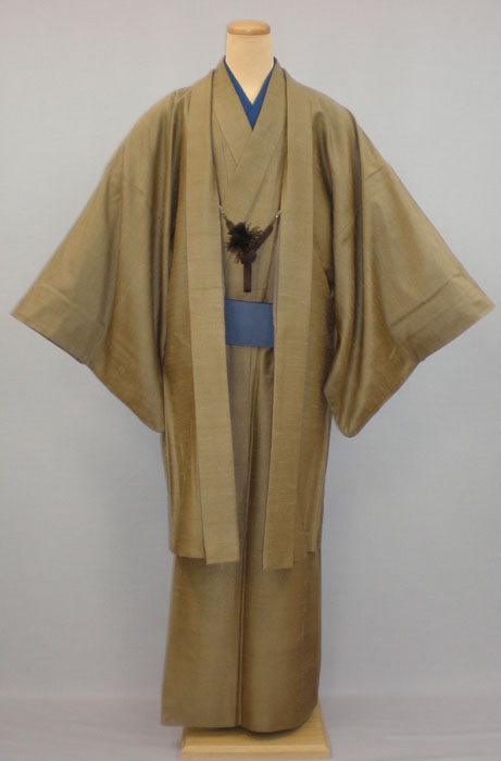 紬アンサンブル(金茶）
