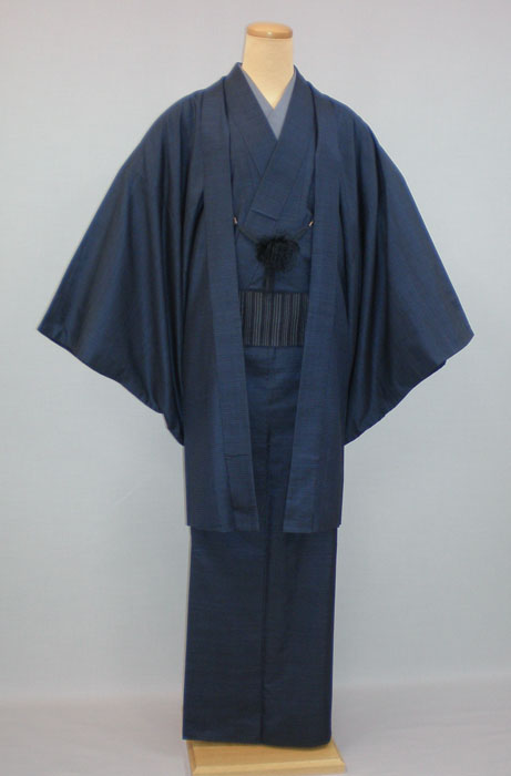 紬アンサンブル(紺）