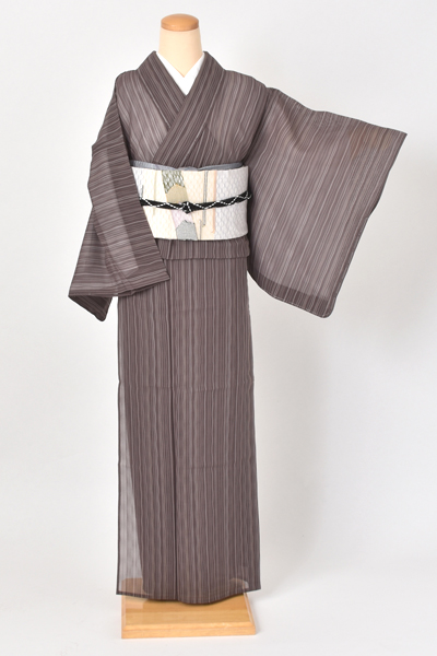 夏物[洒落着・茶色系縞]