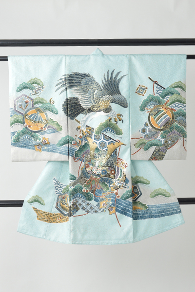 お宮参り［男児・空色時に鷹］