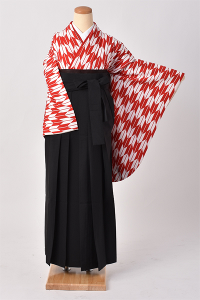 卒業袴[赤の矢絣・大正ロマン]