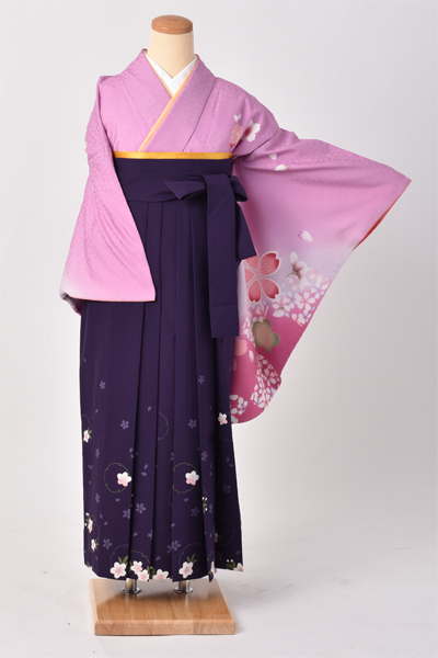 卒業袴[ラベンダー色地に桜]