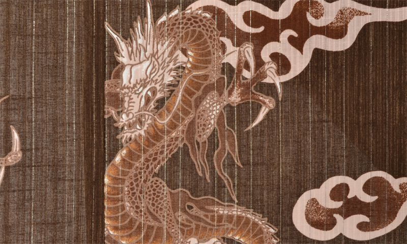 浴衣[169-177cm]こげ茶・雲竜