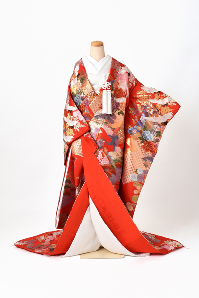 打掛(朱赤地・鶴)