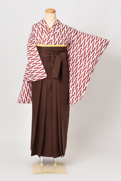 卒業袴［矢羽根×無地］