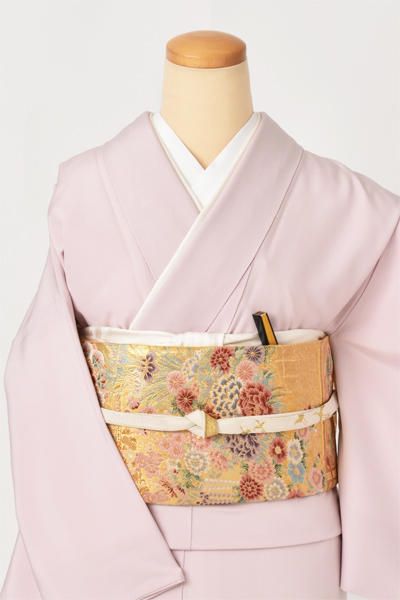 色留袖［本加賀友禅・白藤色］