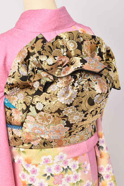 振袖[ピンクと黄のぼかしに桜]