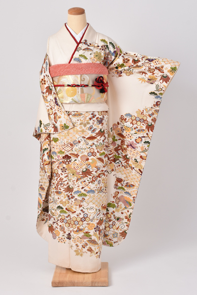 振袖【清々しい白地に宝尽くし】