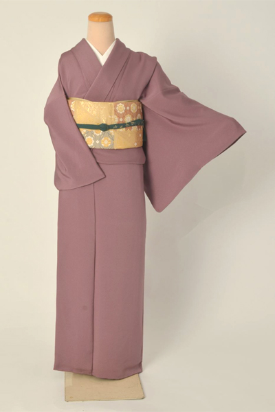 色無地（あっさりした藤紫色）[一つ紋]