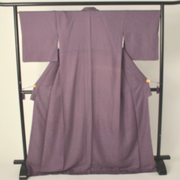 色無地（桔梗色の爽やかな無地）[一つ紋]