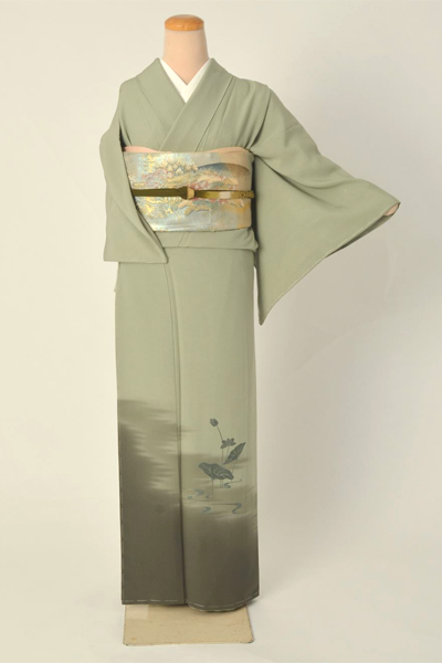 色無地（弔事にも使える深川鼠）[一つ紋]