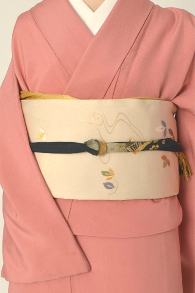 色無地（落ち着いたローズピンク）[一つ紋]