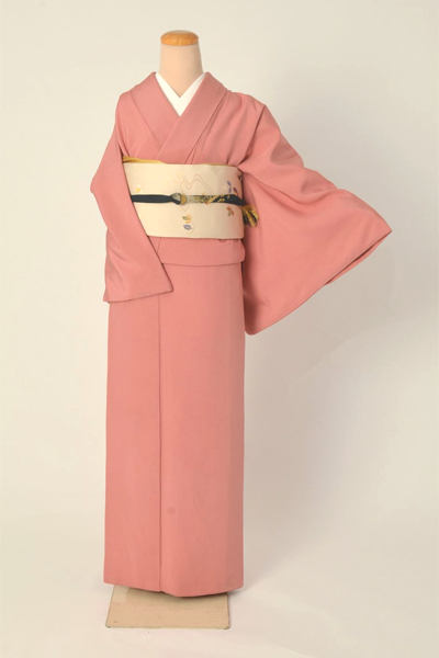 色無地（落ち着いたローズピンク）[一つ紋]