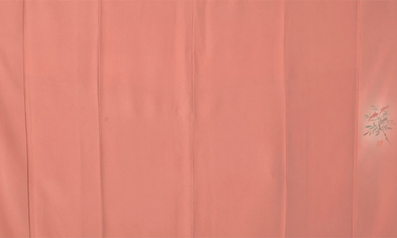 色無地（落ち着いたローズピンク）[一つ紋]