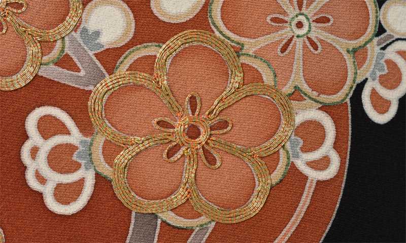 黒留袖(流水の松)