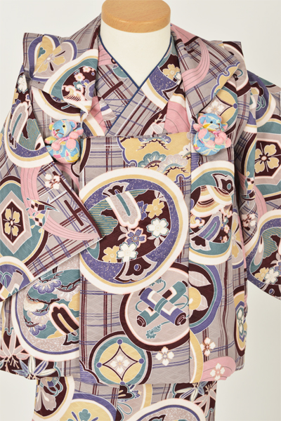 男児被布【灰色地に打ち出の小槌】