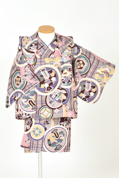 男児被布【灰色地に打ち出の小槌】