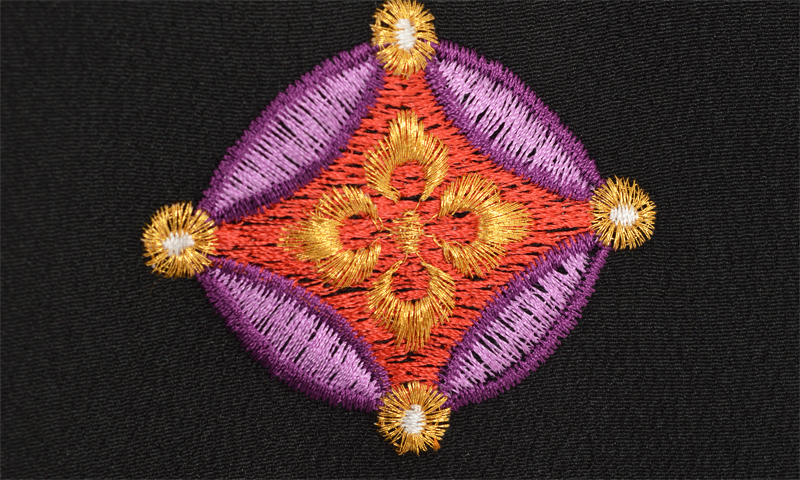 三歳男児被布【黒地紋付着物に青地に打ち出の小槌】