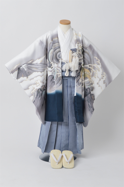 五歳祝着[白地・龍]