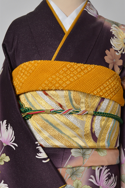 振袖【茄子紺/糸菊】