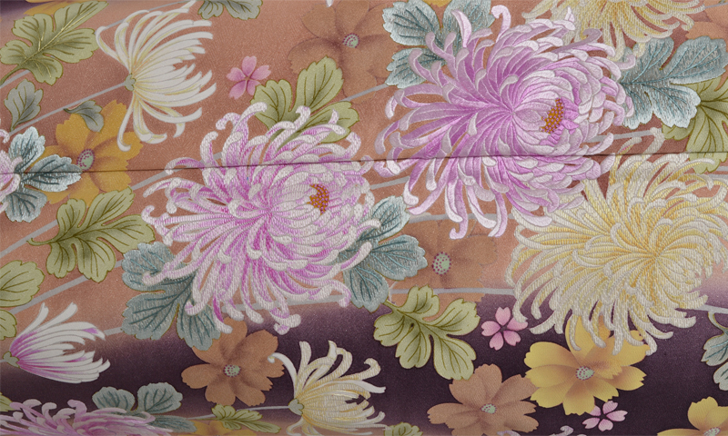 振袖【茄子紺/糸菊】