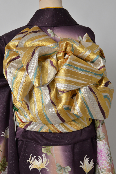 振袖【茄子紺/糸菊】